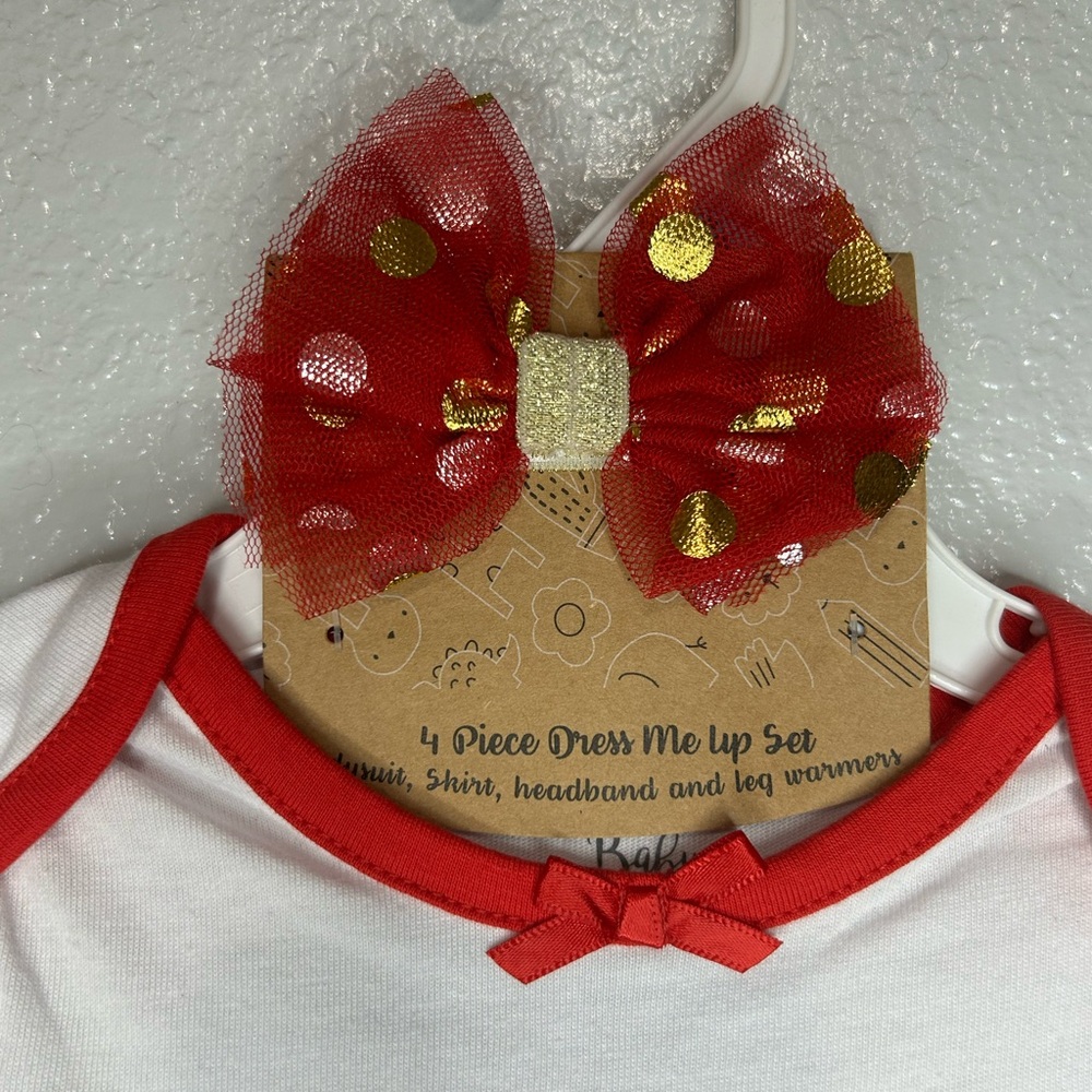 Baby Essentials Festive Baby Outfit with Headband - Picture 3 of 7